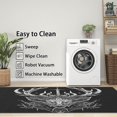 thumbnail image 3 of 2x3 Rug, Deer Door Mat, Gothic Deer Head Rug, Black and White Rugs for Entryway, Washable & Non Slip & Soft Low Pile Small Carpet, Indoor Doormat, Deer Home Decor & Gifts, 3 of 7