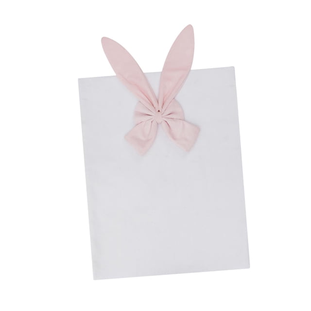 Funda de silla con orejas de conejo de Pascua, lavable, elástica, con adorno para el respaldo de la silla, ideal para cocina, granja, festival. peluche corto
