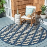 SAFAVIEH Courtyard Tranter Geometric Fish Indoor/Outdoor Runner Rug, 2 ...