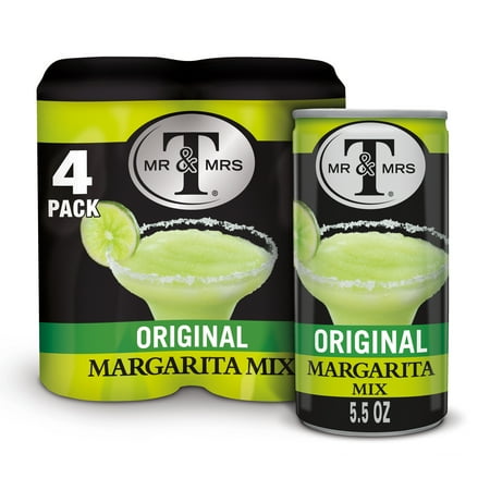 Mr & Mrs T Margarita Mix, 5.5 fl oz cans, 4 pack
