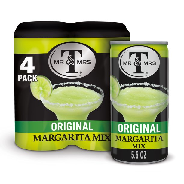 Mr & Mrs T Margarita Mix, 5.5 fl oz cans, 4 pack