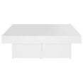 thumbnail image 3 of vidaXL Table Basse Blanc 90x90x28 cm Bois d'Ingénierie, 3 of 4