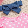 thumbnail image 6 of HCNTES Baby Girl Clothes Fall Winter 2 Pack Girls Outfits Infant Long Sleeve Dot Prints Romper Bodysuit Cartoon Suspender Pants Clothing Set Vacation Outfits For Girl, 6 of 6