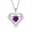 02 February - Amethyst, variant on Heart Angel Wings Necklace 925 Sterling Silver Love Heart Cubic Zirconia Pendant April Birthstone Jewelry Gifts for Women