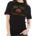 thumbnail image 3 of Plus Size One Face Blob Cotton Short Sleeve Graphic Shirt - Black 3XL, 3 of 4