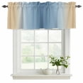 thumbnail image 2 of Blue Yellow Ombre Valances for Windows, Decorative Rod Pocket Window Valance Curtains, Farmhouse Modern Gradient Art Short Curtain Drapes for Kitchen/Bathroom/Living Room, 2 Panels, 42" W x 18" L, 2 of 8