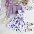 thumbnail image 2 of Odeerbi 2-9 Años Niñas Conjunto de Verano Vestido de Tirantes Floral de Algodón Con Bolero Shrugs Conjunto de Dos Piezas Cardigan de Manga Larga Conjunto de Vestido de Sol, 2 of 9