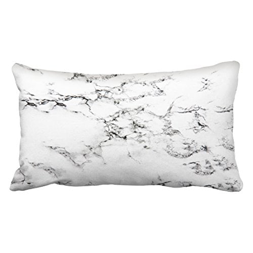 Rectangle Short Plush Pillow Cases Geometric Marble Cushion Cover Home Decor 