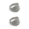thumbnail image 2 of sweethay Anillos de tejer, dedal de protección para los dedos, herramientas de ganchillo de Metal portátiles especialmente diseñadas para manualidades Anillo de plata 2piezas sweethay CBP366046, 2 of 5