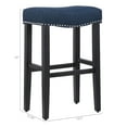 thumbnail image 5 of Westin Outdoor Yazan 29" Upholstered Bar Stool with Nail Head Trim, Black/Navy Blue, 5 of 6