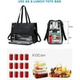 thumbnail image 6 of 2 in 1 Tote Bag Lunch Bag Combo–7 Colors 15.6 Inch Tote Bag with Lunch Compartment, Office & Travel Handbag for Women, 6 of 7