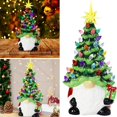 thumbnail image 1 of Lighted Christmas Gnomes Decorations 8 Inch Faceless Old Man Ceramic Christmas Tree Small Prelit Xmas Holiday Decor For Tabletop Home Room Table Fireplace, 1 of 9