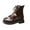 Coffee, variant on Lovzfmll Ankle Boots for Women, Winter Riding Boots Waterproof Military Leather, Slip Resistant Chunky Heel Round Toe Tassel Casual Fall Chunky Black Boots