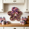 thumbnail image 4 of Independence Day Fabric Pentagram Wreath Door Hanging Ornament, Bright Patriotic Design, Lightweight Comfortable Build, Secure Stitching Decor for Party Home Door Photo Holiday, 4 of 6