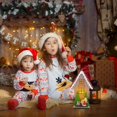 thumbnail image 2 of Christmas Gift Three-dimensional Christmas Lighted Cabin Village House Decor, 2 of 5