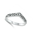 thumbnail image 4 of Classic Oxidized Swirl Tiara Ring .925 Sterling Silver Band Jewelry Female Male Unisex Size 10, 4 of 4