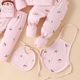 thumbnail image 5 of Povozer Newborn Baby Boys Outfits Sets Newborn 7 Piece Infant Clothing Set Pure Cotton Baby Underwear Pants Newborn Baby Clothes For Boys Girls,Size 0-3 Months,Pink, 5 of 7