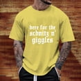 thumbnail image 2 of Razzly Men T Shirts Funny Print Graphic Tee Comfortable Short Sleeve Casual Summer Top for Daily Wear Outdoor Activities(Yellow,M), 2 of 6