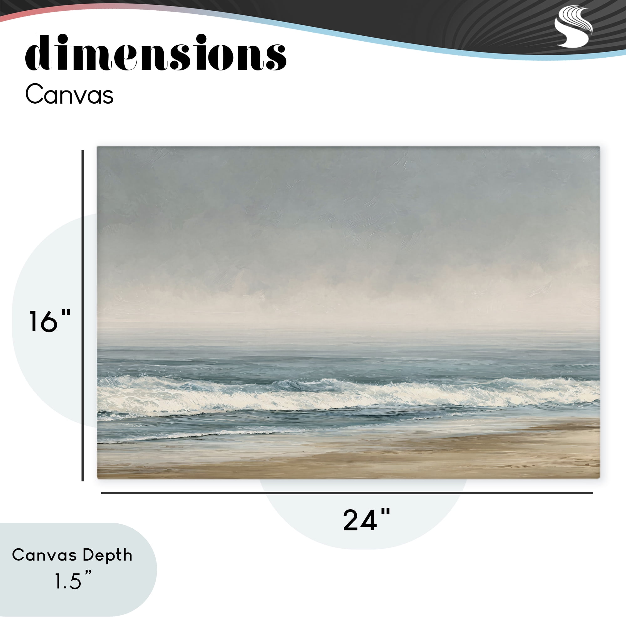 Stupell Industries Tranquil Mist Beachscape Canvas Wall Art, design by Jacky Ngan