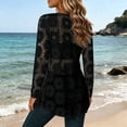 thumbnail image 6 of Womens Lightweight Cardigan Long Sleeve Open Front Jacquard Sheer Cardigan | Beach Cover Up, Thin Cardigan, Cute, Business Casual, Light, Jackets, Shrugs, Outerwear, Fall Fashion 2026 Black,L, 6 of 7