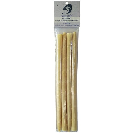Beeswax 1/2 inch Candle White Egret INC 4 pack Box