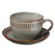 thumbnail image 1 of Taza de barista con platillo, capuchino, Latte Art, cerámica, diseño vintage, 8 oz, 1 of 7