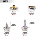 thumbnail image 5 of Stainless Steel Marine Grade Canvas and Upholstery Boat Cover Snap Button Fastener Kit with 2Pcs Setting Tool (40 Sets,120 Pieces )- Silver, 5 of 7
