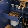 thumbnail image 5 of Modern Mini Bar Cabinet for Home - Coffee Station & Liquor Storage with Drawer, Blue, 5 of 8