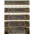 thumbnail image 2 of Benissimo Madrid Collection Modern, Printed Design Vibrant and Soft Stair Treads, Pack of 13 (0'9"x2'8") + 1 (2'7"x2'7") | D.Flower, 2 of 5