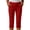 Red, variant on Drovellove Women's Plus Size Elastic Waist Hiking Pants with Pockets - Stretchy Cropped Pants for Spring and Summer, Regular Fit with Belt Loops for Outdoor Adventures