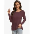 thumbnail image 3 of T-Shirt Women Long Sleeve Mock Neck Slim Fit Tops Base Layer Soft Lightweight Stretch Undershirts, 3 of 6