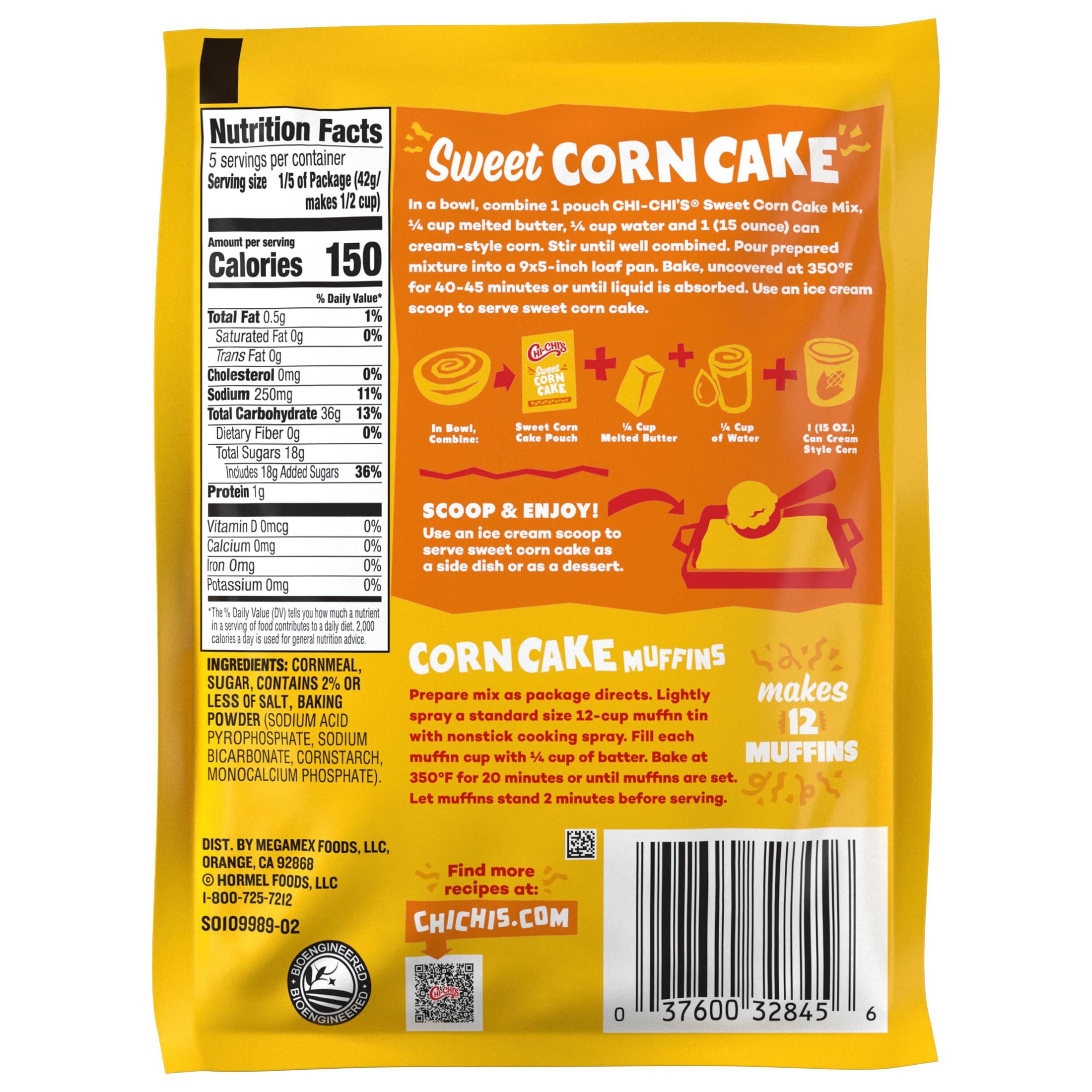 CHI-CHI'S Sweet Corn Cake Mix, Shelf-Stable, 7.4 oz Pouch, (12 Count)