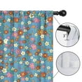 thumbnail image 4 of Blackout Kids Curtains,Pioneer Flower Floral Print Pattern Childrens Insulated Curtains Set Of 2,Bedroom Essentials,Toddler Room Decor 42"x54", 4 of 5