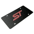 thumbnail image 3 of Ford Focus ST 3D Logo on Logo Pattern Black Aluminum License Plate, 3 of 7