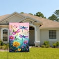 thumbnail image 2 of Amhnf Colorful Dragonflies And Flowers Garden Flag For Home Outdoor Garden Yard Decor 12x18 inch, 2 of 5