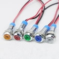 thumbnail image 6 of LED Indicator Warning Light 8mm Threaded Metal 6V 12V 24V 220V Panel Mount Z8F5, 6 of 9
