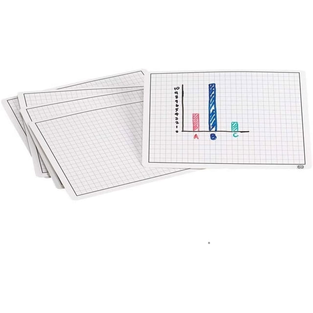 Pizarra gráfica Didax Write and Wipe de 9 x 12 pulgadas con juego de 10 placas