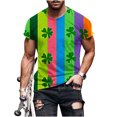 thumbnail image 2 of Ceisia Men's Slim Fit Short Sleeve T-Shirt St. Patrick's Day Themed Print Clover Spring Summer Shirt Gift, 2 of 8