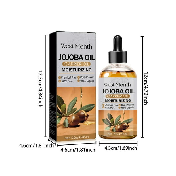 Productos para el cuidado del cabello Aceite de jojoba para cabello Aceite de hexano frío Piel Rostro Aceite de masaje natural para cabello Aceite de cuidado corporal intensivo para cosméticos y piel