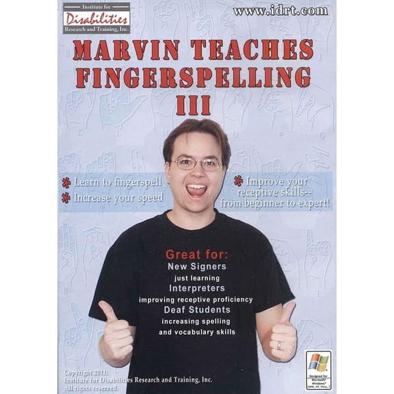 Marvin Teaches Fingerspelling III -CDRom- Sign Language