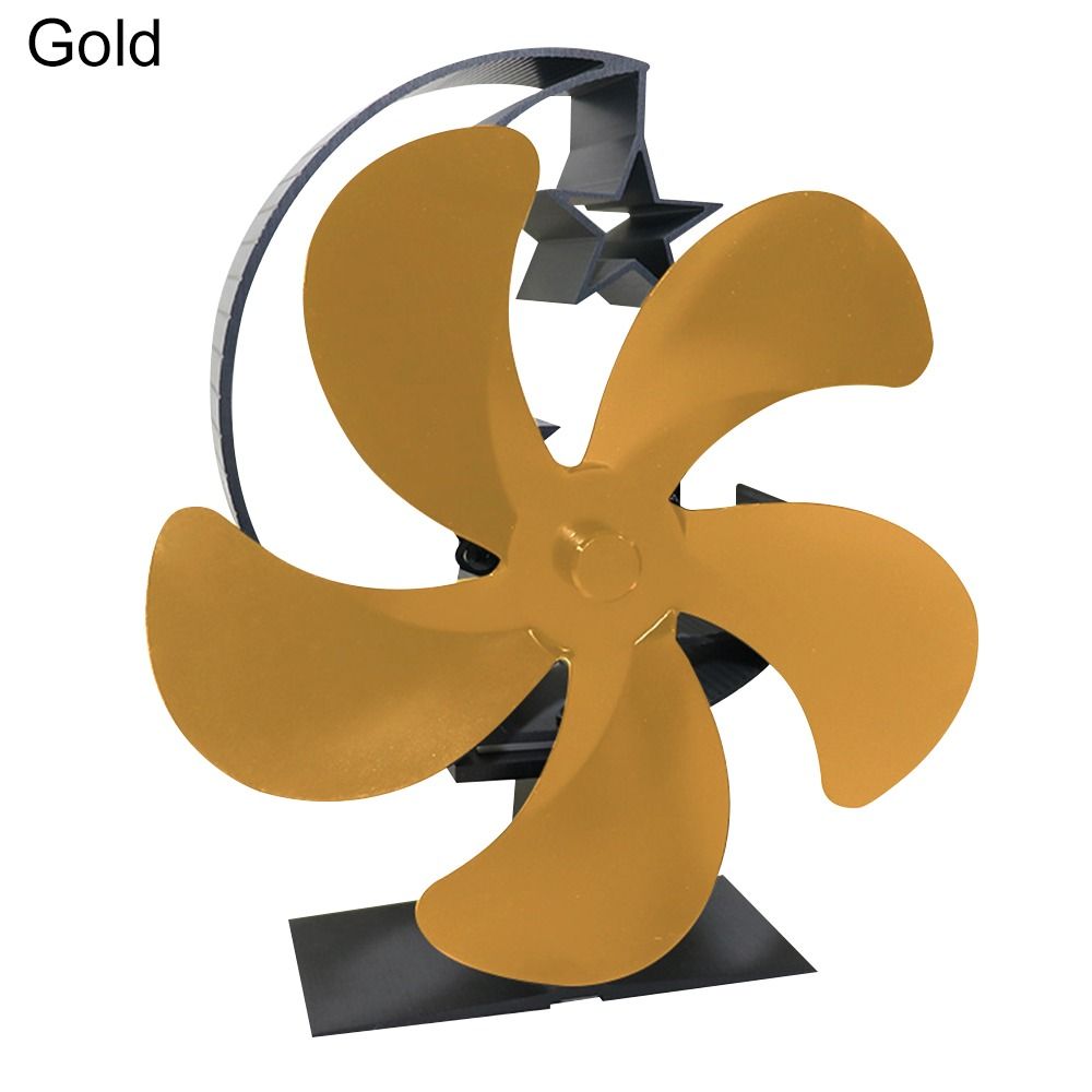Decoration Circulation 5 Leaves Efficient Stove Top Fan Fireplace Fan