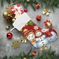 thumbnail image 6 of Ryvnso Christmas Stockings Christmas Snowman Bell Snowflake 17.7" Large Stocking Decoration 1 Pack, 6 of 7