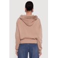 thumbnail image 5 of Women's Faux Fur Trim Zip Front Hoodie with Pom Poms, 5 of 5