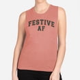 thumbnail image 2 of Arch Festive AF Women's Muscle Tank Small Desert Pink, 2 of 5