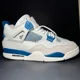 thumbnail image 1 of Ni - ke Size 13 - Ni - ke Air Jordan 4 Retro Military Blue 2024 Men's Shoes - FV5029 141, 1 of 5