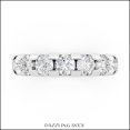 thumbnail image 4 of Dazzlingrock Collection 2.24 Carat Round Lab Grown White Diamond Classic Dome Eternity Ring for Women in 14K Solid White Gold Size 6.5, 4 of 6
