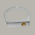 thumbnail image 5 of LBG British Made 9k White GoldMens Ring Natural Citrine Band Ring - 33 size options - Size 7.5, 5 of 6