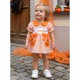 thumbnail image 6 of Cenuakty Girl Halloween Romper Letter Pumpkin Embroidery Short Sleeve Bodysuits, 6 of 9
