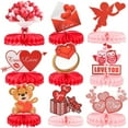 thumbnail image 6 of Valentine's Day Honeycomb Centerpieces Decorations Cupid Theme Party Supplies for Valentine’s Table Decor, Wedding,Desktop Display,9 Pcs, 6 of 6