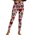 thumbnail image 6 of Hvot&aat Women's Valentines Day Heart Print Leggings High Waisted Sports Fitness Tight Pants Peach Hip Yoga Pants, 6 of 7